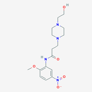 molecular formula C16H24N4O5 B226837 3-[4-(2-hydroxyethyl)piperazin-1-yl]-N-(2-methoxy-5-nitrophenyl)propanamide 