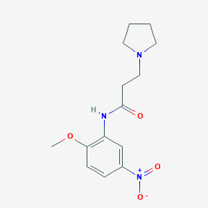 N-(2-methoxy-5-nitrophenyl)-3-pyrrolidin-1-ylpropanamide