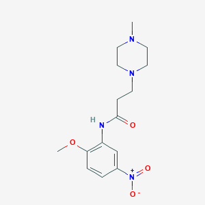 molecular formula C15H22N4O4 B226839 N-(2-methoxy-5-nitrophenyl)-3-(4-methylpiperazin-1-yl)propanamide 