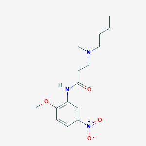 molecular formula C15H23N3O4 B226840 3-[butyl(methyl)amino]-N-(2-methoxy-5-nitrophenyl)propanamide 