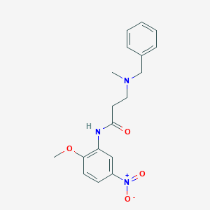 3-[benzyl(methyl)amino]-N-(2-methoxy-5-nitrophenyl)propanamide