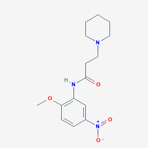 N-(2-methoxy-5-nitrophenyl)-3-piperidin-1-ylpropanamide