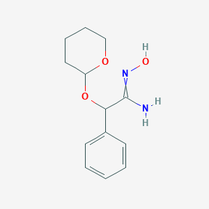 molecular formula C13H18N2O3 B226846 N'-hydroxy-2-(oxan-2-yloxy)-2-phenylethanimidamide 