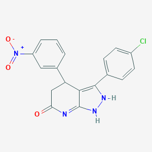 3-(4-chlorophenyl)-4-(3-nitrophenyl)-1,2,4,5-tetrahydropyrazolo[3,4-b]pyridin-6-one