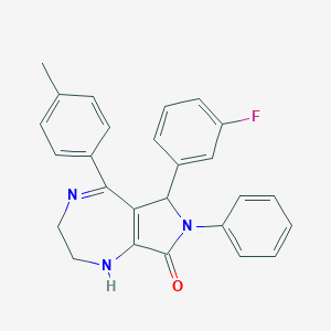 6-(3-fluorophenyl)-5-(4-methylphenyl)-7-phenyl-2,3,6,7-tetrahydropyrrolo[3,4-e][1,4]diazepin-8(1H)-one