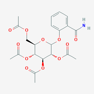 3,5-bis(acetyloxy)-2-[(acetyloxy)methyl]-6-[2-(aminocarbonyl)phenoxy]tetrahydro-2H-pyran-4-yl acetate