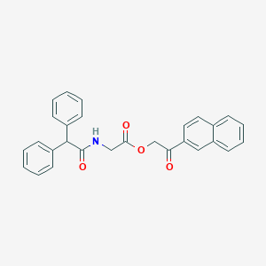 2-(2-Naphthyl)-2-oxoethyl [(diphenylacetyl)amino]acetate