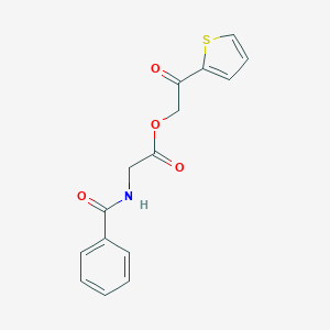 molecular formula C15H13NO4S B226870 2-OXO-2-(2-THIENYL)ETHYL 2-(BENZOYLAMINO)ACETATE 