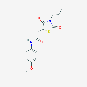 2-(2,4-dioxo-3-propyl-1,3-thiazolidin-5-yl)-N-(4-ethoxyphenyl)acetamide