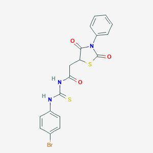 N-[(4-bromophenyl)carbamothioyl]-2-(2,4-dioxo-3-phenyl-1,3-thiazolidin-5-yl)acetamide