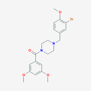 molecular formula C21H25BrN2O4 B226905 1-(3-Bromo-4-methoxybenzyl)-4-(3,5-dimethoxybenzoyl)piperazine 