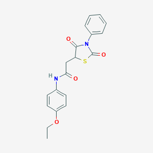 2-(2,4-dioxo-3-phenyl-1,3-thiazolidin-5-yl)-N-(4-ethoxyphenyl)acetamide