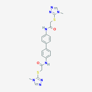 N,N'-biphenyl-4,4'-diylbis{2-[(4-methyl-4H-1,2,4-triazol-3-yl)sulfanyl]acetamide}