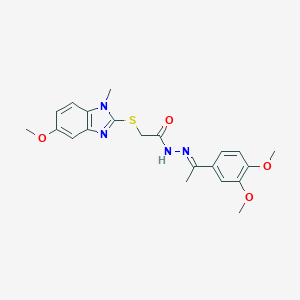 N'-[1-(3,4-dimethoxyphenyl)ethylidene]-2-[(5-methoxy-1-methyl-1H-benzimidazol-2-yl)sulfanyl]acetohydrazide