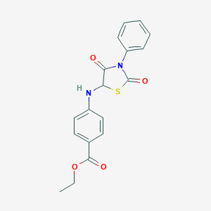 Ethyl 4-[(2,4-dioxo-3-phenyl-1,3-thiazolidin-5-yl)amino]benzoate