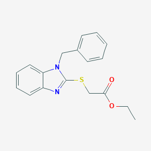 molecular formula C18H18N2O2S B226951 ethyl [(1-benzyl-1H-benzimidazol-2-yl)sulfanyl]acetate 