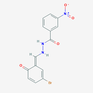 molecular formula C14H10BrN3O4 B226964 N'-[(E)-(3-bromo-6-oxocyclohexa-2,4-dien-1-ylidene)methyl]-3-nitrobenzohydrazide 