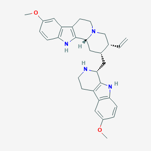 molecular formula C28H41N3O2 B227152 (2R,3R,12bR)-3-ethenyl-9-methoxy-2-[[(1R)-6-methoxy-2,3,4,9-tetrahydro-1H-pyrido[3,4-b]indol-1-yl]methyl]-1,2,3,4,6,7,12,12b-octahydroindolo[2,3-a]quinolizine CAS No. 10438-16-1