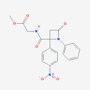 molecular formula C19H17N3O6 B227203 Methyl ({[2-(4-nitrophenyl)-4-oxo-1-phenyl-2-azetidinyl]carbonyl}amino)acetate 