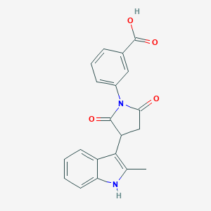 molecular formula C20H16N2O4 B227206 3-[3-(2-methyl-1H-indol-3-yl)-2,5-dioxo-1-pyrrolidinyl]benzoic acid 