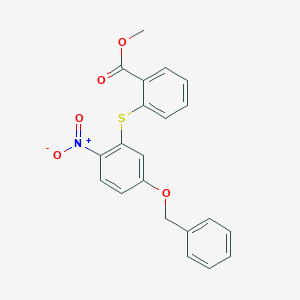 molecular formula C21H17NO5S B022724 2-[[5-(苄氧基)-2-硝基苯基]硫代]苯甲酸甲酯 CAS No. 329217-03-0