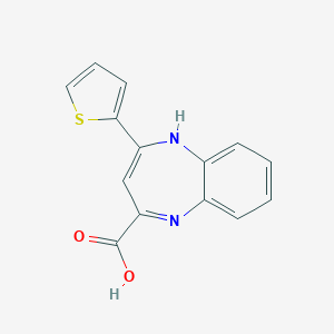 molecular formula C14H10N2O2S B227242 2-(2-thienyl)-1H-1,5-benzodiazepine-4-carboxylic acid 