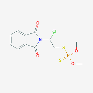 molecular formula C12H16Cl2N4O4S B227320 2-(1-Chloro-2-dimethoxyphosphinothioylsulfanylethyl)isoindole-1,3-dione CAS No. 10577-14-7
