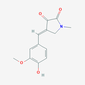 2,3-Pyrrolidinedione, 4-[(4-hydroxy-3-methoxyphenyl)methylene]-1-methyl-
