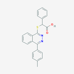 molecular formula C23H18N2O2S B227360 {[4-(4-Methylphenyl)-1-phthalazinyl]sulfanyl}(phenyl)acetic acid 