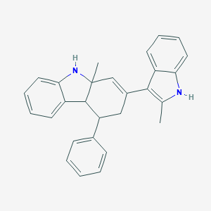 molecular formula C28H26N2 B227400 9a-methyl-2-(2-methyl-1H-indol-3-yl)-4-phenyl-4,4a,9,9a-tetrahydro-3H-carbazole 