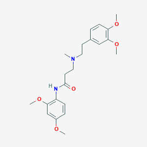 molecular formula C22H30N2O5 B227403 N-(2,4-dimethoxyphenyl)-3-[[2-(3,4-dimethoxyphenyl)ethyl](methyl)amino]propanamide 