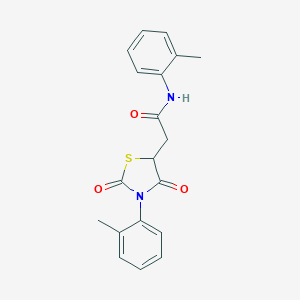 N-(2-methylphenyl)-2-[3-(2-methylphenyl)-2,4-dioxo-1,3-thiazolidin-5-yl]acetamide