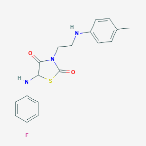 5-(4-Fluoroanilino)-3-[2-(4-toluidino)ethyl]-1,3-thiazolidine-2,4-dione