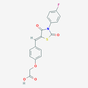 (4-{[3-(4-Fluorophenyl)-2,4-dioxo-1,3-thiazolidin-5-ylidene]methyl}phenoxy)acetic acid