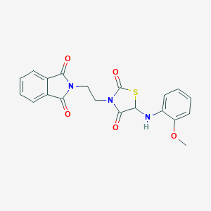 molecular formula C20H17N3O5S B227458 2-{2-[5-(2-methoxyanilino)-2,4-dioxo-1,3-thiazolidin-3-yl]ethyl}-1H-isoindole-1,3(2H)-dione 