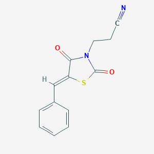 molecular formula C13H10N2O2S B227472 3-(5-Benzylidene-2,4-dioxothiazolidin-3-yl)propanenitrile 