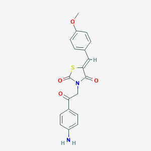 3-[2-(4-Aminophenyl)-2-oxoethyl]-5-(4-methoxybenzylidene)-1,3-thiazolidine-2,4-dione