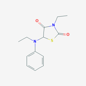 molecular formula C13H16N2O2S B227522 3-Ethyl-5-(ethylanilino)-1,3-thiazolidine-2,4-dione 