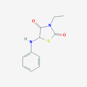 molecular formula C11H12N2O2S B227543 5-Anilino-3-ethyl-1,3-thiazolidine-2,4-dione 