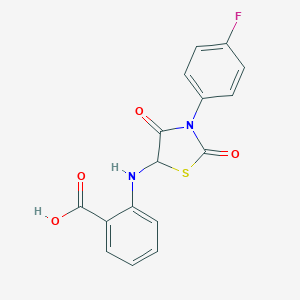 2-{[3-(4-Fluorophenyl)-2,4-dioxo-1,3-thiazolidin-5-yl]amino}benzoic acid