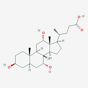 molecular formula C24H40O5 B227686 3β,7α,12α-三羟基-5α-胆烷-24-酸 CAS No. 15073-87-7