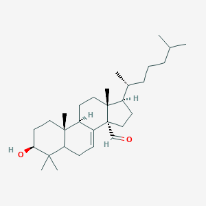 molecular formula C30H50O2 B227714 (3S,9R,10R,13R,14S,17R)-3-hydroxy-4,4,10,13-tetramethyl-17-[(2R)-6-methylheptan-2-yl]-2,3,5,6,9,11,12,15,16,17-decahydro-1H-cyclopenta[a]phenanthrene-14-carbaldehyde CAS No. 14772-54-4