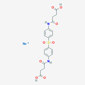 molecular formula C20H20N2NaO8S+ B227718 Sodium;4-[4-[4-(3-carboxypropanoylamino)phenyl]sulfonylanilino]-4-oxobutanoic acid CAS No. 14052-68-7