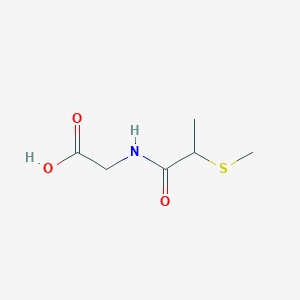 molecular formula C6H11NO3S B022772 2-(2-甲基硫代丙酰氨基)乙酸 CAS No. 87254-91-9