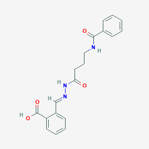 molecular formula C19H19N3O4 B227745 2-{2-[4-(Benzoylamino)butanoyl]carbohydrazonoyl}benzoic acid 