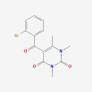 molecular formula C14H13BrN2O3 B227808 5-(2-bromobenzoyl)-1,3,6-trimethyl-2,4(1H,3H)-pyrimidinedione 