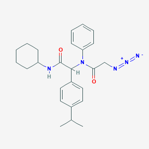 molecular formula C25H31N5O2 B227839 2-[(azidoacetyl)anilino]-N-cyclohexyl-2-(4-isopropylphenyl)acetamide 