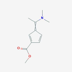molecular formula C11H15NO2 B227896 3-[1-(Dimethylamino)ethylidene]-1,4-cyclopentadiene-1-carboxylic acid methyl ester CAS No. 14485-75-7