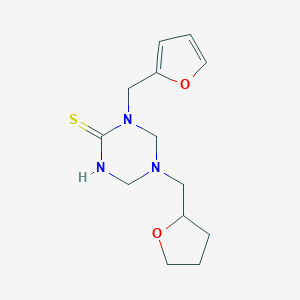 molecular formula C13H19N3O2S B227900 1-(Furan-2-ylmethyl)-5-(oxolan-2-ylmethyl)-1,3,5-triazinane-2-thione 