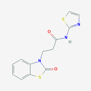 molecular formula C13H11N3O2S2 B227980 3-(2-oxo-1,3-benzothiazol-3(2H)-yl)-N-(1,3-thiazol-2-yl)propanamide 